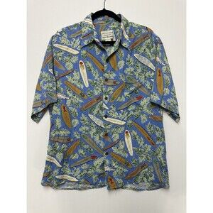 Reyn Spooner Dietrich Varez Hawaiian Shirt Mens Large Surf Board Floral Rayon